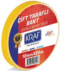 Kraf Çift Taraflı Bant 12mmX25m