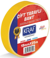 Kraf Çift Taraflı Bant 19mmX25m