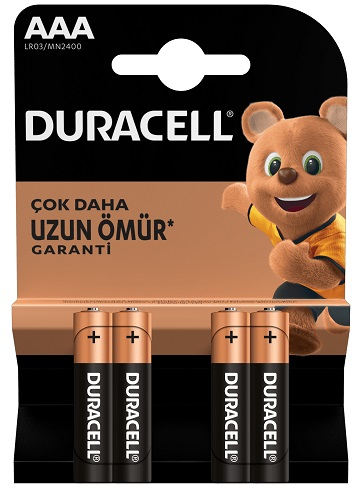 Duracell AAA İnce Kalem Pil 4’lü