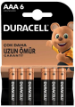 Duracell AAA İnce Kalem Pil 6’lı